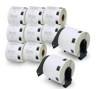 BETCKEY DK-11209 Labels, 62mm x 29mm, 10 Rolls + 2 Reusable Holders | Includes only 2 reusable holders, not 10. 8000 Small Address labels Compatible with Brother QL Label Printers