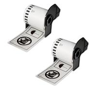 BETCKEY DK-22113 Labels Compatible with Brother, 62mm x 15.24m, 2 Rolls