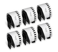 BETCKEY DK-22223 Glossy Easy Peel Off Labels, 50mm x 30.48m, 6 Rolls