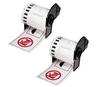 BETCKEY DK-22251 Labels Compatible with Brother, 62mm x 15.24m 2 Rolls