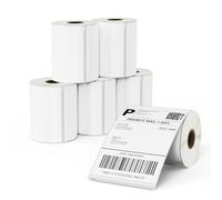 BETCKEY - Film Removable Label Replacement for DYMO 1744907 (4" x 6"), Durable Waterproof Shipping Labels, Compatible with Rollo, DYMO 4XL & Zebra Printers [6 Rolls/1320 Labels]