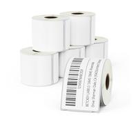 BETCKEY - Film Removable Label Replacement for DYMO 30857 (2-1/4" x 4"), Durable Waterproof Visitor Name Tag Badge Label, Compatible with DYMO 450, 4XL & Zebra Printers [6 Roll, 1500 Labels]