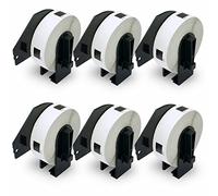 BETCKEY - Removable Labels Compatible with Brother DK-11204, 17mm x 54mm, 2400 Non Permanent Adhesive Labels Using for QL Label Printers [ 6 Rolls ]
