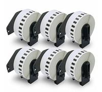 BETCKEY - Removable Labels Compatible with Brother DK-22210, 29mm x 30.48m, 6 Non Permanent Adhesive Continuous Labels Using for QL Label Printers [ 6 Rolls ]