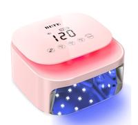 BETE 60W Cordless UV LED Nail Lamp - Rechargeable Gel Polish Dryer with Auto Sensor, 30 Beads & 4 Timer Settings Portable for Home/Salon Pink