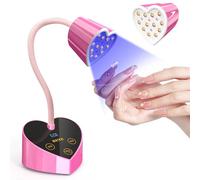 BETE Mini UV Nail Lamp Flash Cure Gel Nail Polish, 360° Foldable Gooseneck UV LED Nail Lamp with Smart Sensor, USB Portable Cordless 30W Rechargeable Nail Dryer with 3 Timers for Salon Home DIY