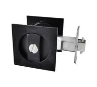 Betensh Privacy Pocket Door Lock Sliding Door Handle Keyless Recessed 2 Sided Door Lock Mortise Keyless,66 mm Black