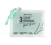 Beter - 3-Step Foot Pedicure Kit Feet Free, Exfoliating, Moisturizing & Refreshing, Foot Care with Glycerin & Menthol, For Dry and Cracked Feet, Pedicure Treatment, Travel Size