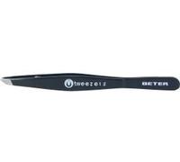 Beter - Magnetic Hair Removal Tweezers, Straight Tip for Precise and Fast Hair Removal - Black