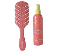 Beter - Natural Fiber Detangling and Anti-Tugging Brush Pack + Detangling Spray Without Rinsing 200ml, Peach Scent, detangles, hydrates, nourishes