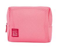 Beter - Pink mesh Toiletry Bag with Inner Pocket and Zipper, Breathable mesh Fabric, Does not retain Moisture, Large Capacity, Ideal for Beach, Pool, or Gym, Summer and Travel, Women and Girls
