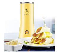 BETERE Boiler Automatic Egg Roll Maker Omelette Cup Machine Support, Electric Automatic Mini Egg Roll Maker (Color : Yellow+100 pcs Bamboo Stick)