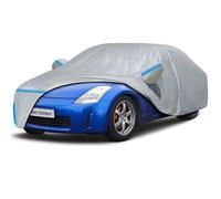 BETERNY Car Cover for 2003-2009 Nissan 350Z, Waterproof Custom-fit All Weather Sun Rain UV Snow Dust Protection Windproof Outdoor 350Z Full Car Cover with Door Zipper & Cotton Lining-Gray