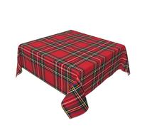 BETGINY Christmas Tablecloth 54x54 Inch Square Red Green Buffalo Plaid Tablecloth Dust-Proof Wrinkle Resistant Rustic Christmas Table Cloth for Holiday Party Dining