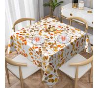 BETGINY Fall Burnt Orange Outdoor Tablecloth Square 54x54 Inch,Watercolor Leaves Table Cloth,Stain Resistance Polyester Autumn Leaf Seasonal Decor Small Table Covers for Kitchen Dining Parties Picnic