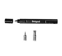 Betgod 3-in-1 Golf Club Groove Sharpener - Re-Grooving Tool for U & V-Grooves - Generates Optimal Backspin (Black)