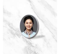 Bethel Personalized Memorial Ceramic Photo Tile Italy - Oval 1" Waterproof Porcelain Picture for Tombstones & Graves, Headstone Plaque for Cemetery Decorations, Funeral Tribute Portrait