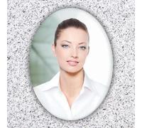 Bethel Personalized Memorial Ceramic Photo Tile - Oval 10" Waterproof Porcelain Picture for Tombstones & Graves, Headstone Plaque for Cemetery Decorations, Funeral Tribute Portrait