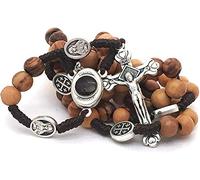 Bethlehem Gifts TM Assorted Collection of Glass and Wood Rosaries, Jerusalem, Earth, Holy Water, Glass, No Gemstone
