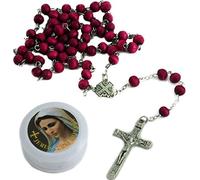 Bethlehem Gifts TM Assorted Collection of Holy Land Glass and Wood Rosaries Jerusalem Soil Holy Water, Wood