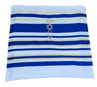 Bethlehem Gifts TM Authentic Messianic Jewish Christian Tallit Prayer Shawl from Israel (Blue, Regular)
