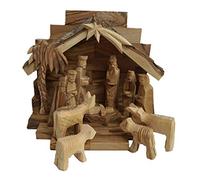 Bethlehem Gifts TM Olive Wood Christmas from Jerusalem (4.5" Nativity Set)