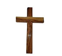 Bethlehem Gifts TM Olive Wood Wall Hanging Cross 10" h