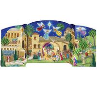 Bethlehem Nativity Free Standing Advent Calendar with Nativity Story