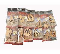 Bethlehem Olive Wood Complete Christmas Ornament Set. Nativity Story (12 Ornaments)