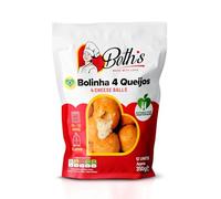 Beth's Bolinha 4 Queijos, Vegetarian Brazilian Cheese Balls, 12 Units, Frozen Ready to Heat Appetizers, 350g Pack