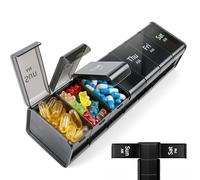 Betife Extra Large Weekly Pill Organizer 2 Times a Day, XXL Pill Box 7 Day with AM PM Large Compartments, BPA-Free Daily Medicine Case, Jumbo Pill Holder for Fish Oils, Vitamins & Supplements（Black）