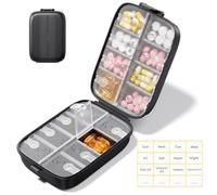 Betife Foldable Weekly Pill Organizer 2 Times a Day, 14+2 Compartments