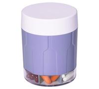 Betife Large Pill Dispenser 7 Compartments, Monthly Pill Box Organiser Hold Vitamin Supplement, Extra Large Medicine Storage Box for Daily Tablet Medication, No Mixing Pill Pot, Purple (21Pcs Labels)