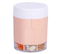 Betife Large Pill Dispenser 7 Compartments, Monthly Pill Box Organiser Hold Vitamin Supplement, Extra Large Medicine Storage Box for Daily Tablet Medication, No Mixing Pill Pot, Pink (21Pcs Labels)