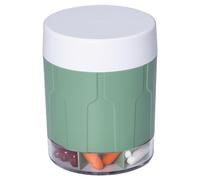 Betife Large Pill Dispenser 7 Compartments, Monthly Pill Box Organiser Hold Vitamin Supplement, Extra Large Medicine Storage Box for Daily Tablet Medication, No Mixing Pill Pot, Olive (21Pcs Labels)