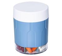 Betife Large Pill Dispenser 7 Compartments, Monthly Pill Box Organiser Hold Vitamin Supplement, Extra Large Medicine Storage Box for Daily Tablet Medication, No Mixing Pill Pot, Blue (21Pcs Labels)