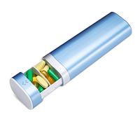 Betife Pill Boxes Organizer 7 Day, Daily Pill Box, Weekly Travel Pill Case, Cute Pill Holder to Hold Vitamins, Medicines, Pills, Supplements (Blue)