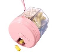 Betife Pill Organiser, Pill Dispenser with 7 Large Compartments, Portable Pill Bottle Box with Wide Opening for Easy Use, Tablet Organiser Anti-Mix Pills Organizer for Travel, 21 Pcs Sticky Labels