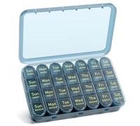 Betife Weekly Pill Box Organiser 4 Times a Day, 7 Day Tablet Organiser