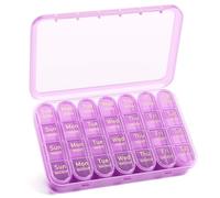 Betife Weekly Pill Box Organiser 4 Times a Day, 7 Day Tablet Organiser