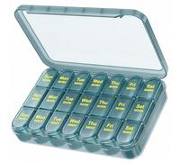 Betife Weekly Pill Organiser 7 Day 3X a Day, Travel Tablet Box, Vitamin Box