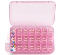 Betife Weekly Pill Organiser 7 Day 3X a Day, Travel Tablet Organiser Daily