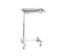BETIME Mobile Mayo Tray Stand Stainless Steel Trolley Adjustable Height Medical Doctor Tattoo Spa Salon Equipment