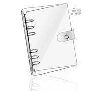 Betinyar A6 Clear Soft PVC Notebook Cover, Refillable Paper PVC Binder, Loose Leaf Personal Planner Binder(A6,C)