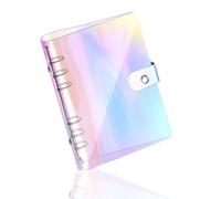 Betinyar A6 Rainbow Soft PVC Notebook Cover, Refillable Paper PVC Binder, Loose Leaf Personal Planner Binder(A6,R)