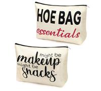 Betinyar Funny Makeup Bag, Cute Zipper Pouch, Funny Makeup Bags for Women, Cosmetic Pouch, White, Modern