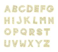 BETITETO 18K Gold Plated Brass Cubic Zirconia Letter Charms 26pcs Sparkly Thick Alphabet Initial Pendants for Making Jewelry Personalized Name Necklace Bracelets DIY