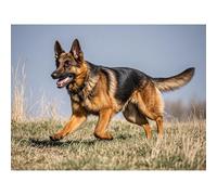 Betkuzoka Brown German Shepherd Dog Diamond Art DIY Kits Stitch Diamond Painting Paint by Diamonds 5D Full Round Drill Rhinestone Art for Beginners Home Living Room Bedroom Decor 12x16 Inch