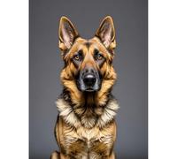Betkuzoka Brown German Shepherd Dog Diamond Painting DIY Kits Stitch Diamond Art Paint by Diamonds 5D Full Round Drill Rhinestone Art for Beginners Home Living Room Bedroom Decor 12x16 Inch