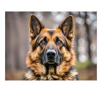 Betkuzoka Diamond Art DIY Kits Brown German Shepherd Dog Stitch Diamond Painting 5D Full Round Drill Rhinestone Art Paint by Diamonds for Beginners Home Living Room Bedroom Decor 12x16 Inch